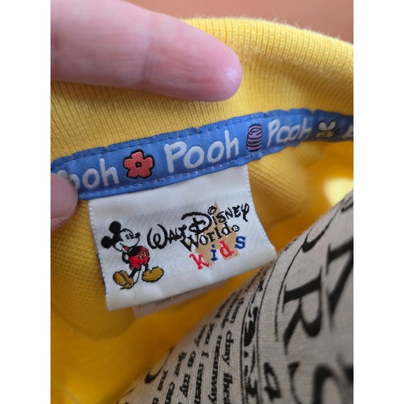 Vtg Y2K Disney World Pooh Yellow Sleeveless Polo Dress Girls XL/Womens SM - Picture 12 of 16